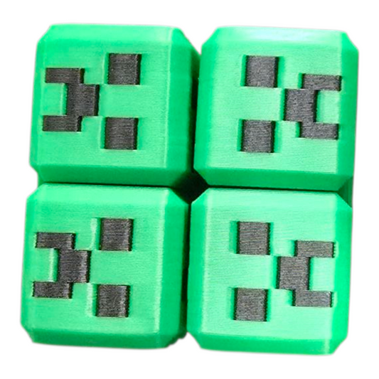 3d printed minecraft creeper fidget toy perfect gift close up image