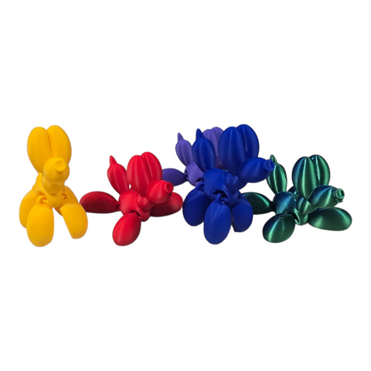 Articulated Balloon Dog – 3D Printed Fidget Toy with Movable Leg