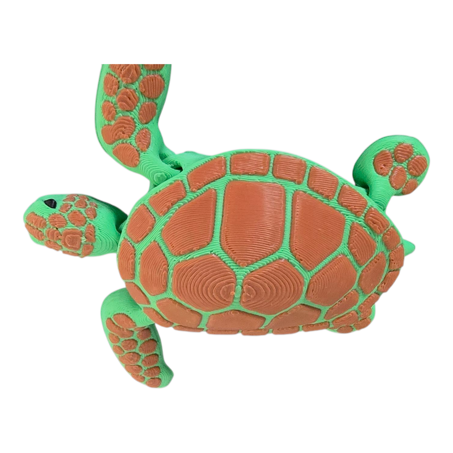 3D Printed Articulated Fidget Turtle – Multiple Colours - Stress‑Relief Desk Toy