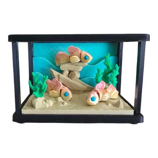 Mini Fish Tank Diorama – 3D Aquarium Scene