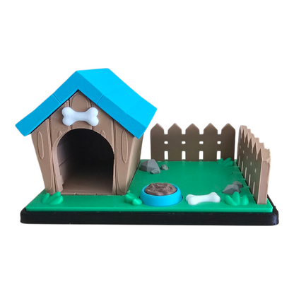 Mini Doghouse Yard Diorama – 3D Scene with Two Cute Dogs