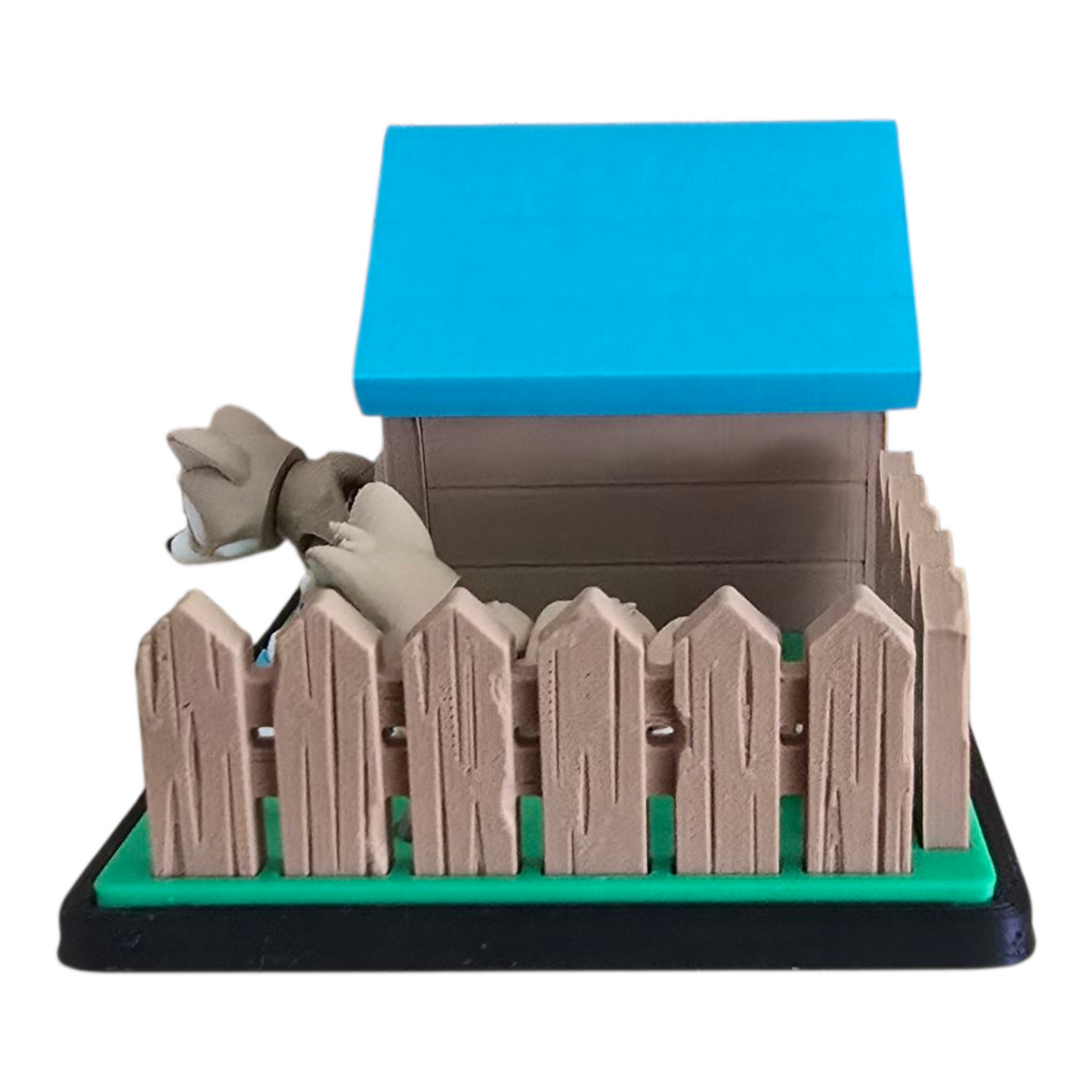 Mini Doghouse Yard Diorama – 3D Scene with Two Cute Dogs