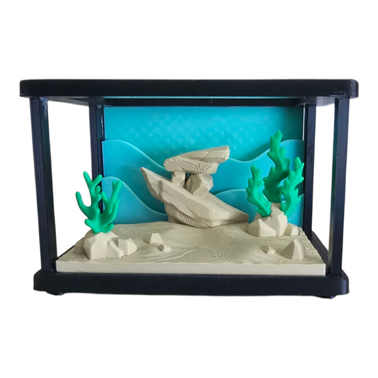 Mini Fish Tank Diorama – 3D Aquarium Scene