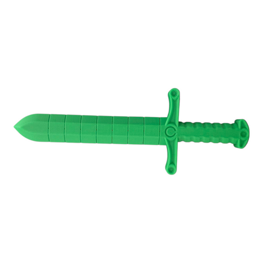 Articulated Sword Whip – Click-Chain Blade - 3D Printed Toy (Multiple Colours)