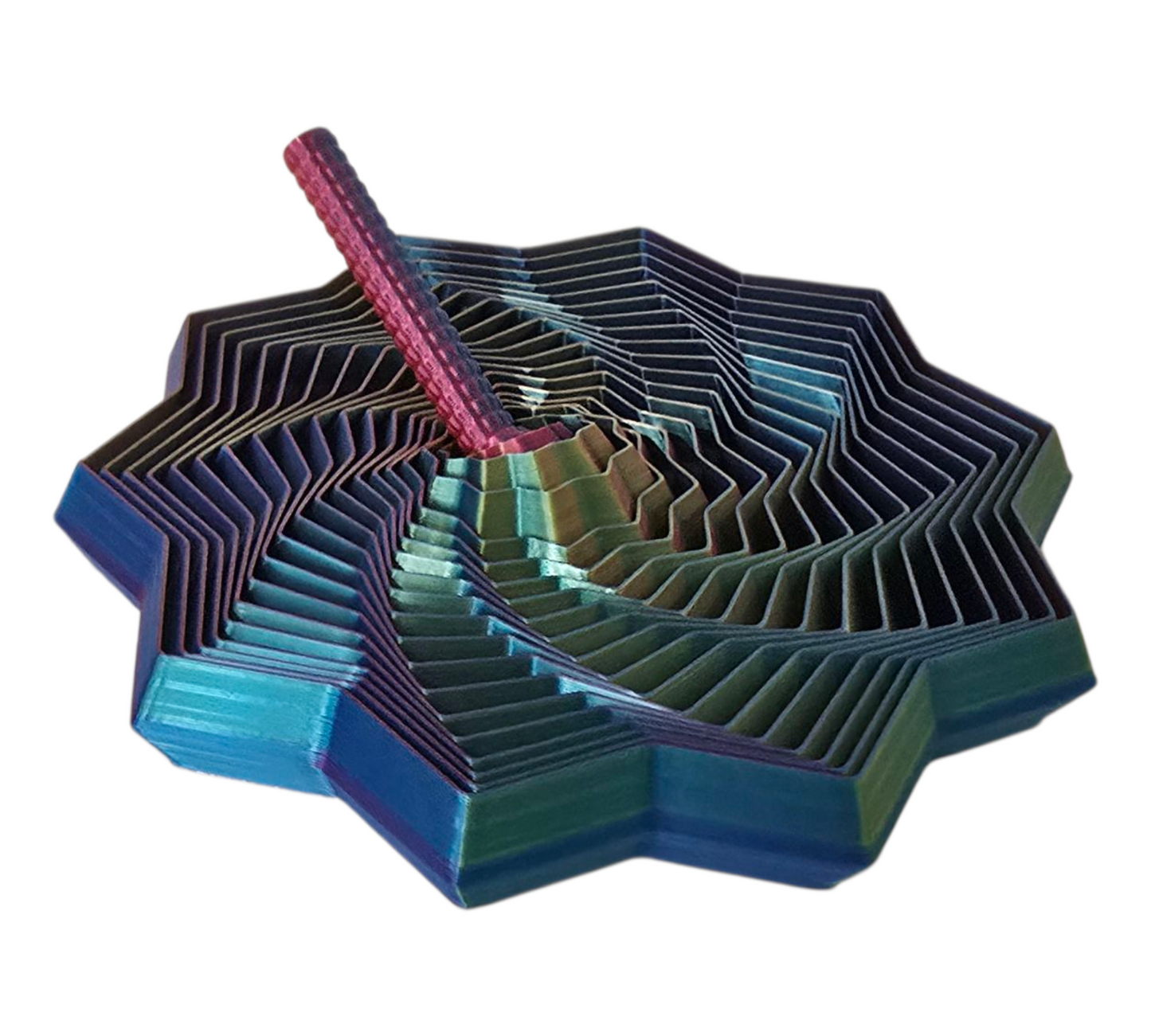 a 3d printed geometric shaped auditory asmr fidget