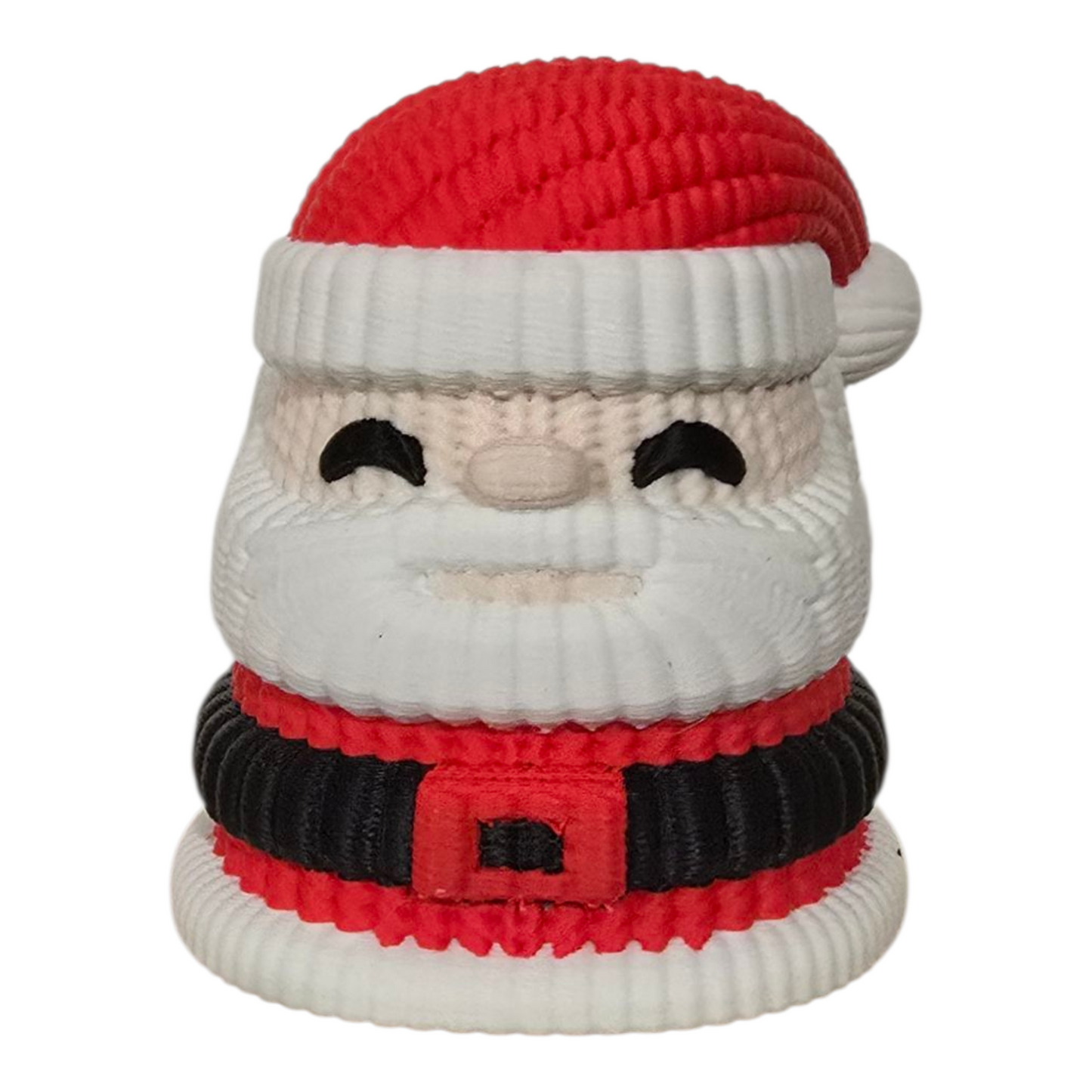 3d printed festive santa container with removable bottom revealing hidden compartment in vibrant christmas colours